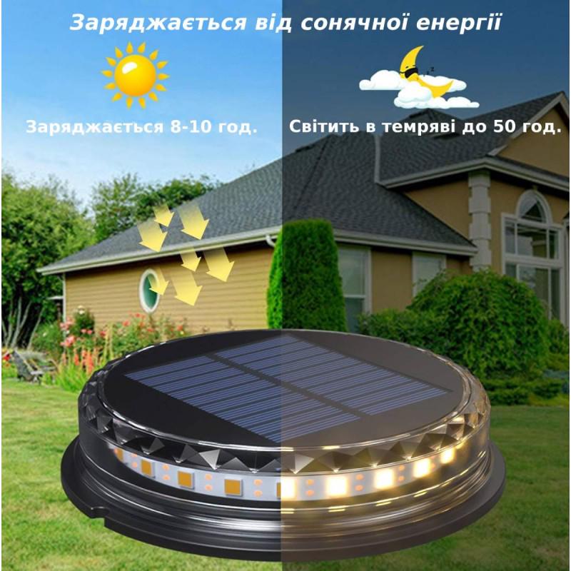 Світильник на сонячній батареї Lem Berger 17 LED 1200 мАг із сутінковим датчиком жовте світло (3309923) - фото 4 Світильник на сонячній батареї Lem Berger 17 LED 1200 мАг із сутінковим датчиком жовте світло (3309923) - фото 4