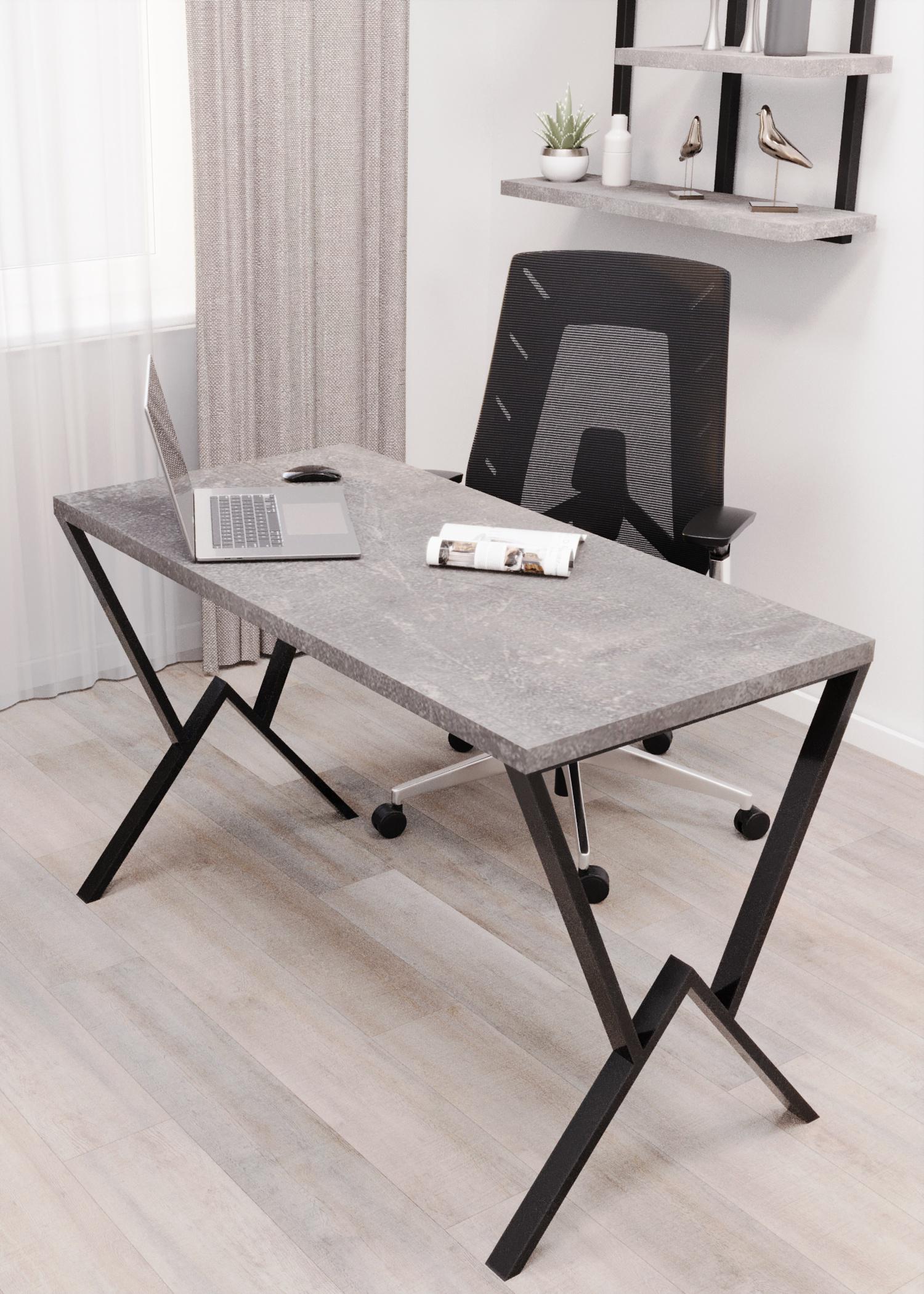 Стіл письмовий Loft Серія 12 1200х600х32 мм Бетон