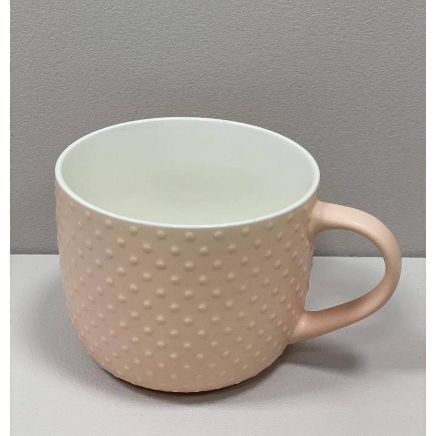 Чашка S&T 4160-68 порцелянова 1000 мл 13,2х10,1 см Персиковий - фото 1