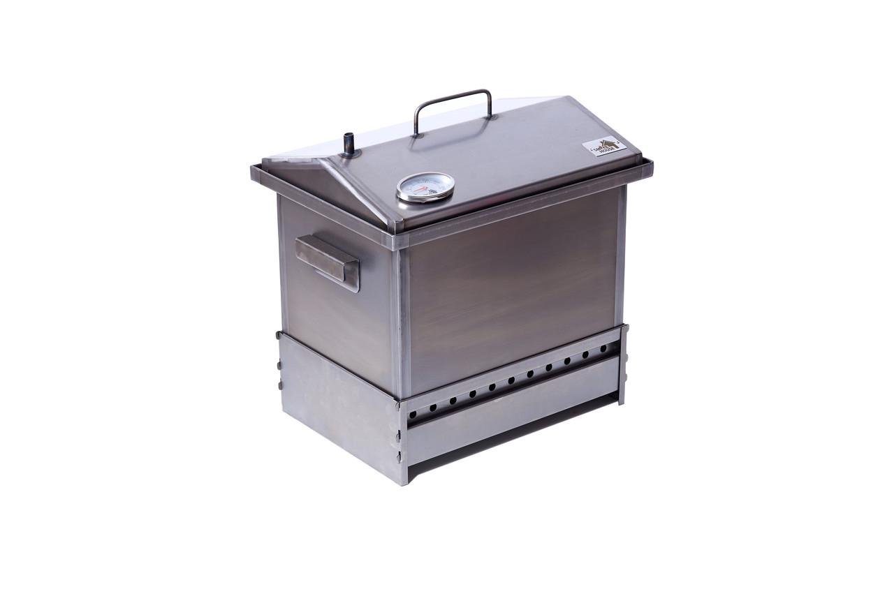 Коптильня з термометром та підставкою Smoke House M 400х300х320 мм до 4 кг (2689474076) Коптильня з термометром та підставкою Smoke House M 400х300х320 мм до 4 кг (2689474076)