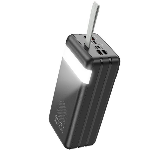 Повербанк Hoco J86B 60000 mAh 20W 4USB/Lightning/Type-C с быстрой зарядкой QC3.0/PD3.0 Black (000386) - фото 6