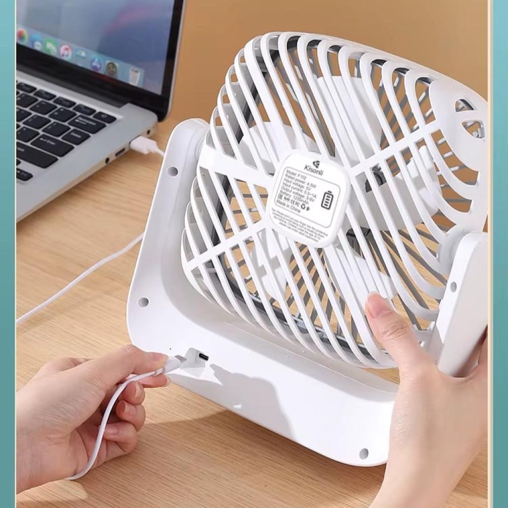 Вентилятор Kisonli F102 настольный 1200 mAh 22 см (F102) - фото 10