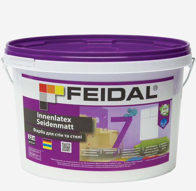 Краска Feidal Innenlatex Seidenmatt 7 тонированная 2,5 л