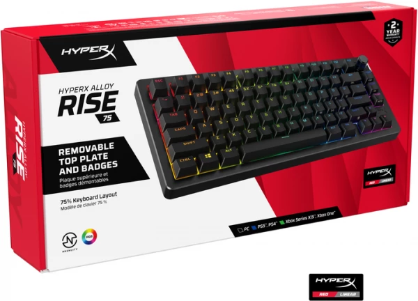 Клавиатура HyperX Alloy Rise USB EN/UA RGB Black (7G7A4AA) - фото 8 Клавиатура HyperX Alloy Rise USB EN/UA RGB Black (7G7A4AA) - фото 8