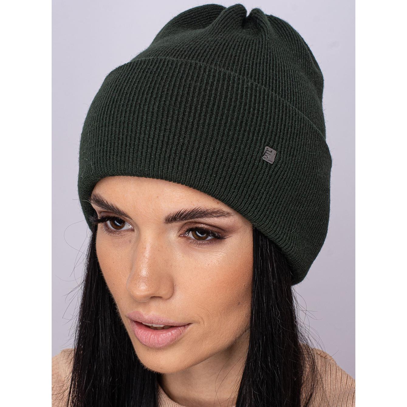 Шапка женская двойная Leks Триумф one size Бутылочный - фото 1