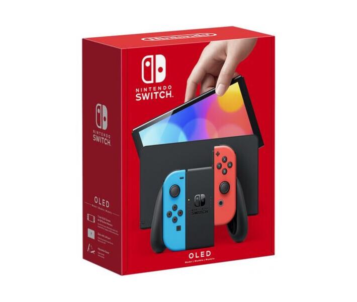 Игровая консоль портативная Nintendo Switch OLED Neon Blue/Neon Red set - фото 2