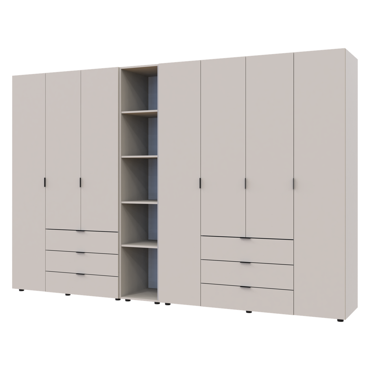 Комплект шкафов для одежды Doros Гелар 309,4х49,5х203,4 см 3 шт. Кашемир (DRS-011253)