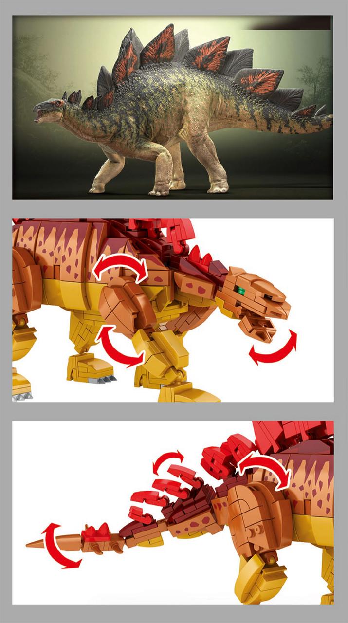 Конструктор детский Динозавры Стегозавр 697 дет. (22773793) - фото 7 Конструктор детский Динозавры Стегозавр 697 дет. (22773793) - фото 7