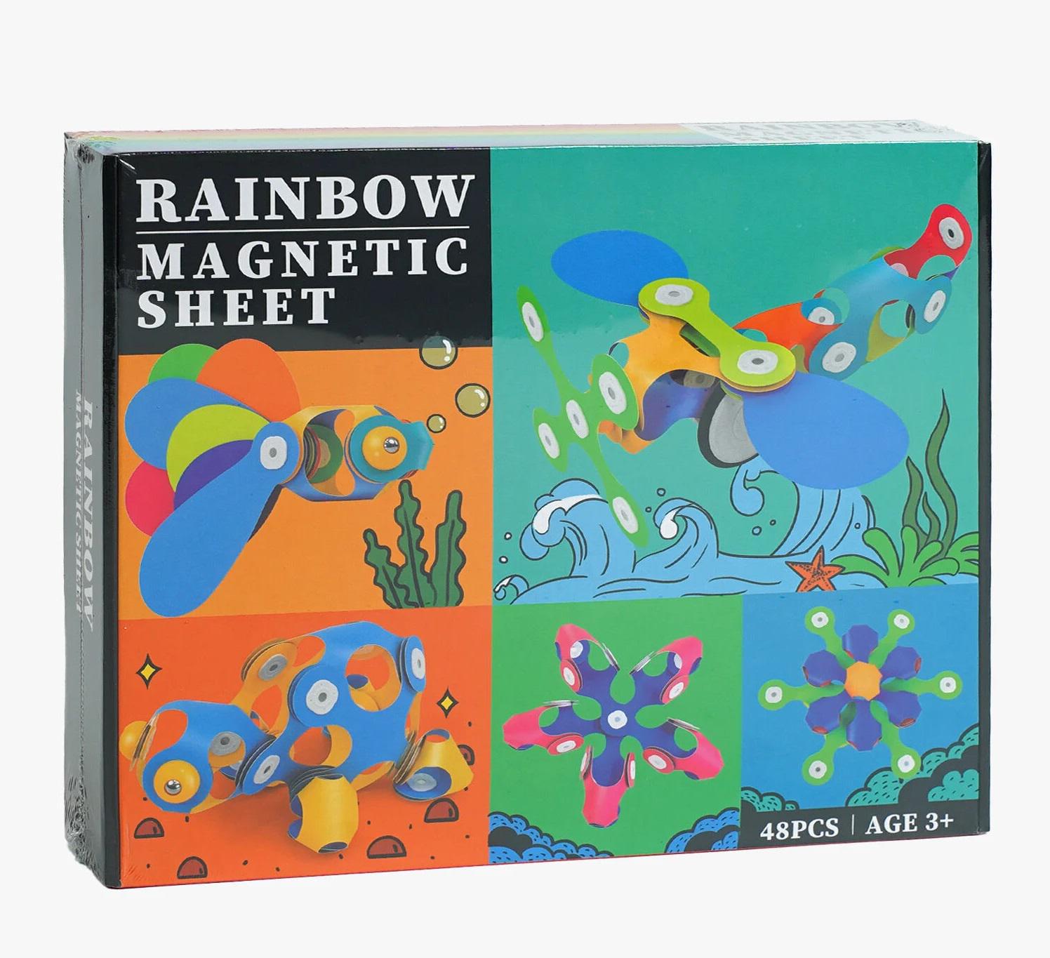 Конструктор магнітний 48 деталей Multicolor (155953) - фото 2 Конструктор магнітний 48 деталей Multicolor (155953) - фото 2