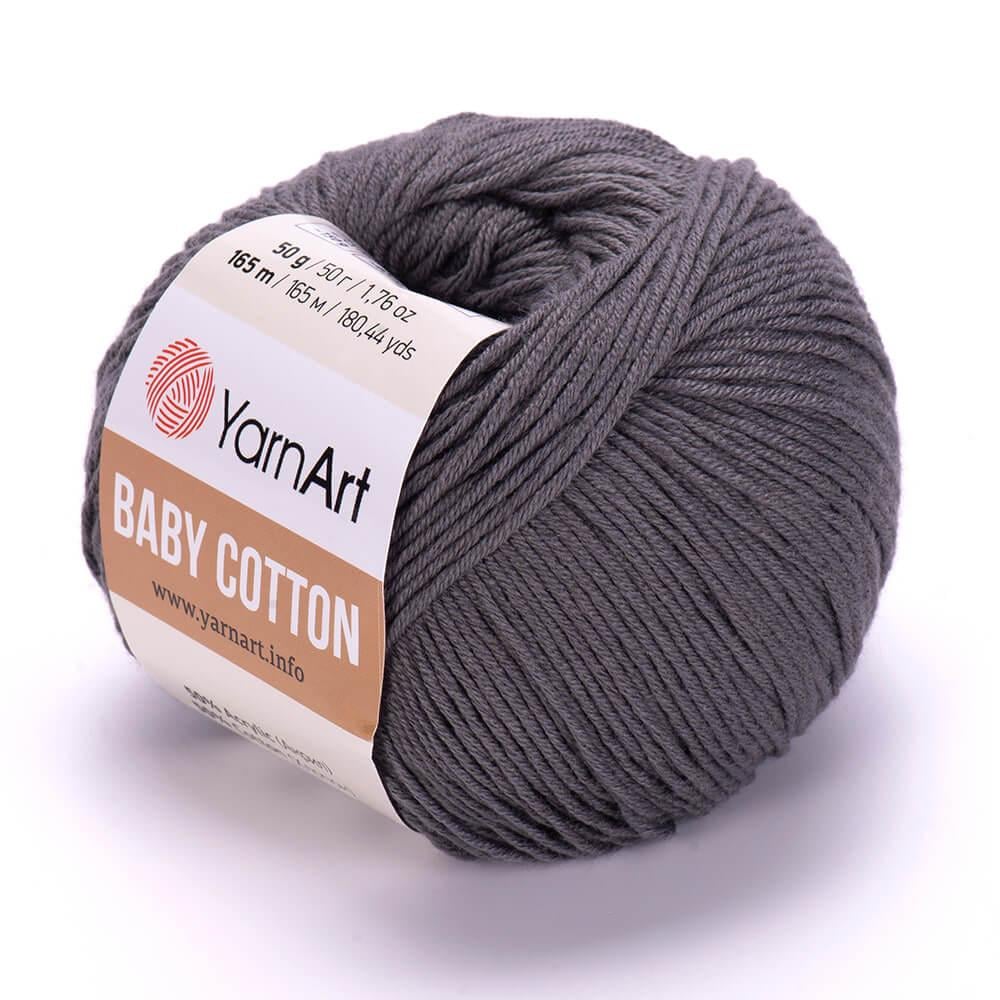 Пряжа YarnArt Baby Cotton колір 454 Темно-сірий (1774972945)