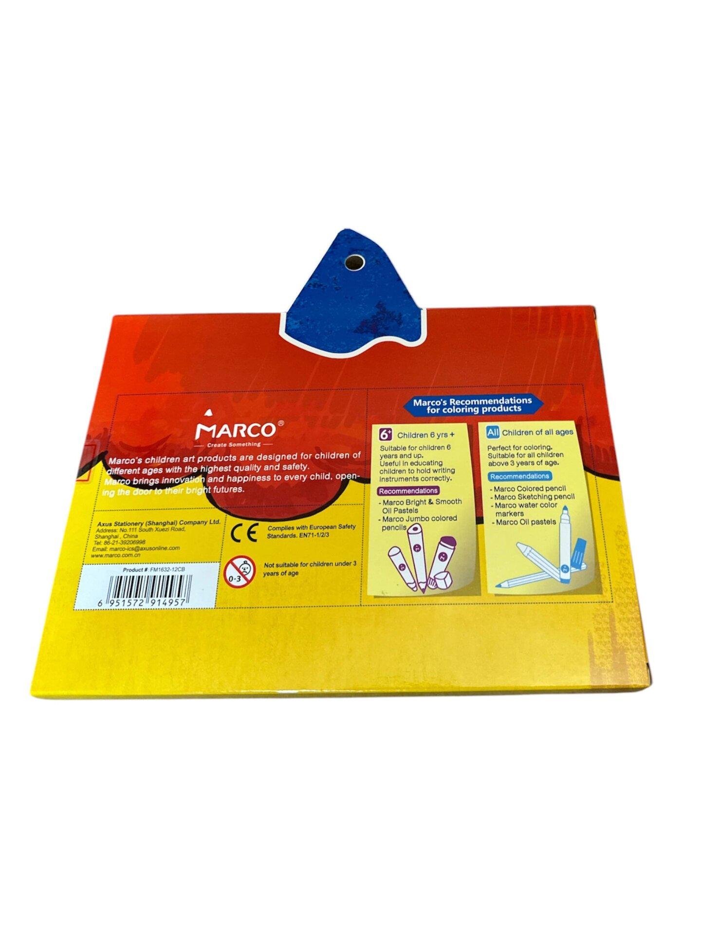 Фломастеры Marco Super Washable Jumbo 12 цветов (1632-12CB) - фото 2