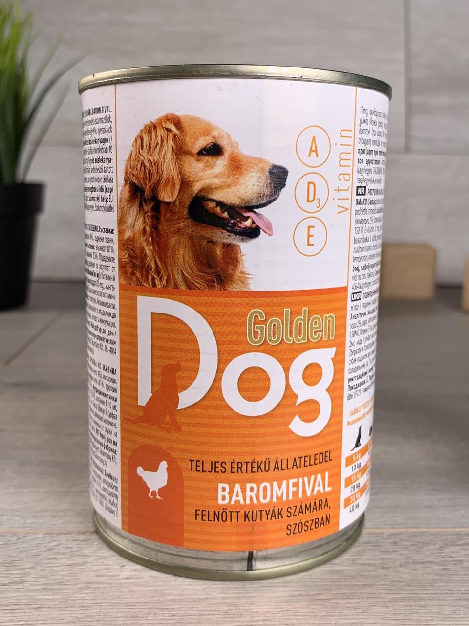 Корм для собак в жестянке Golden Dog курица 415 г (1903362017)