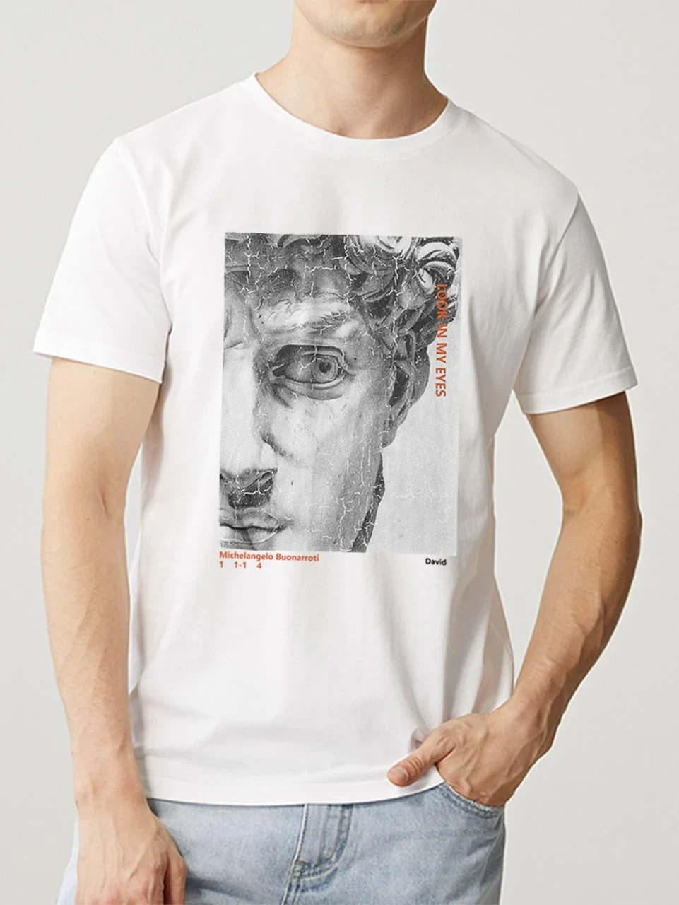 Футболка мужская с принтом Pin-000-922 повседневная XL Белый (2664093765)