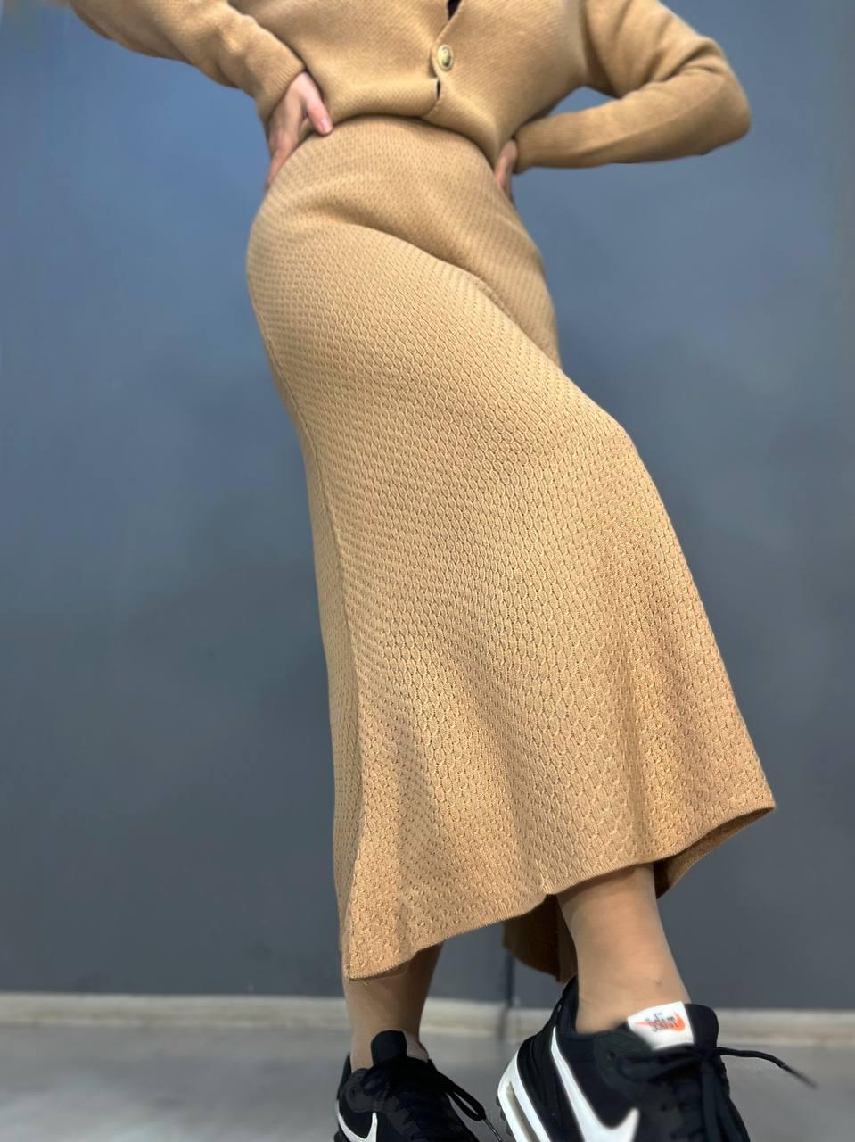 Юбка женская My fashion 2024402 трапеция косичка длинная OS Карамель (1149) - фото 7 Юбка женская My fashion 2024402 трапеция косичка длинная OS Карамель (1149) - фото 7