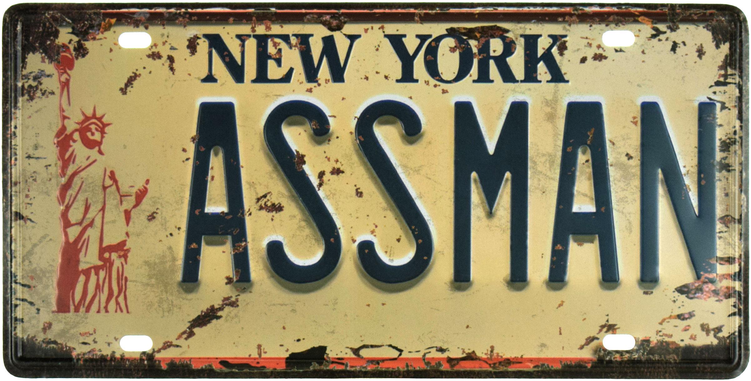 Табличка металева NY Assman 15x30 см