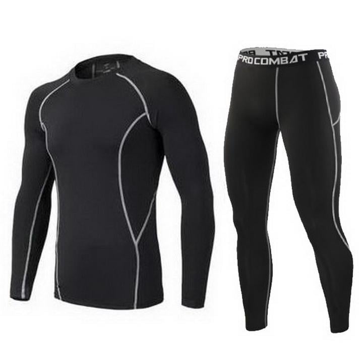 Комплект термобілизни для футболу SPORT Thermal Underwear дитячий 125-135 см Black/Gray (3355)