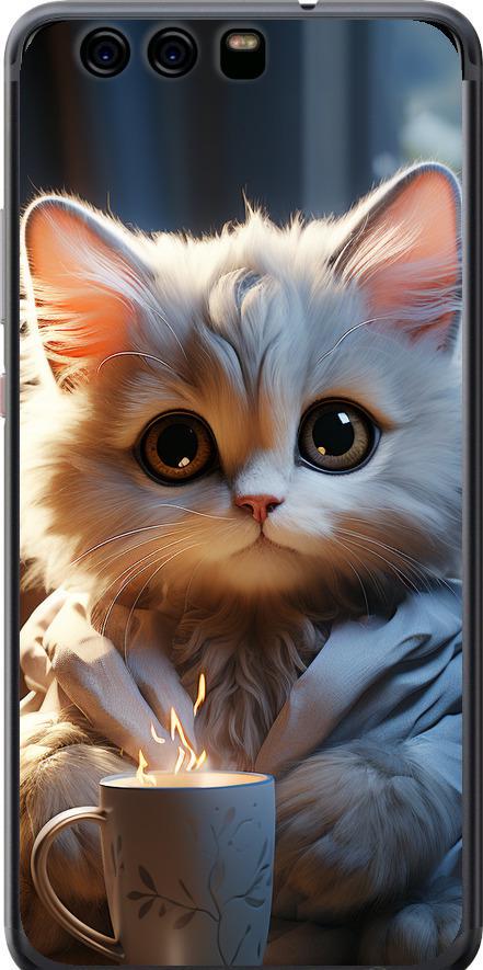 Чехол на Huawei P10 White cat (5646u-780-42517)