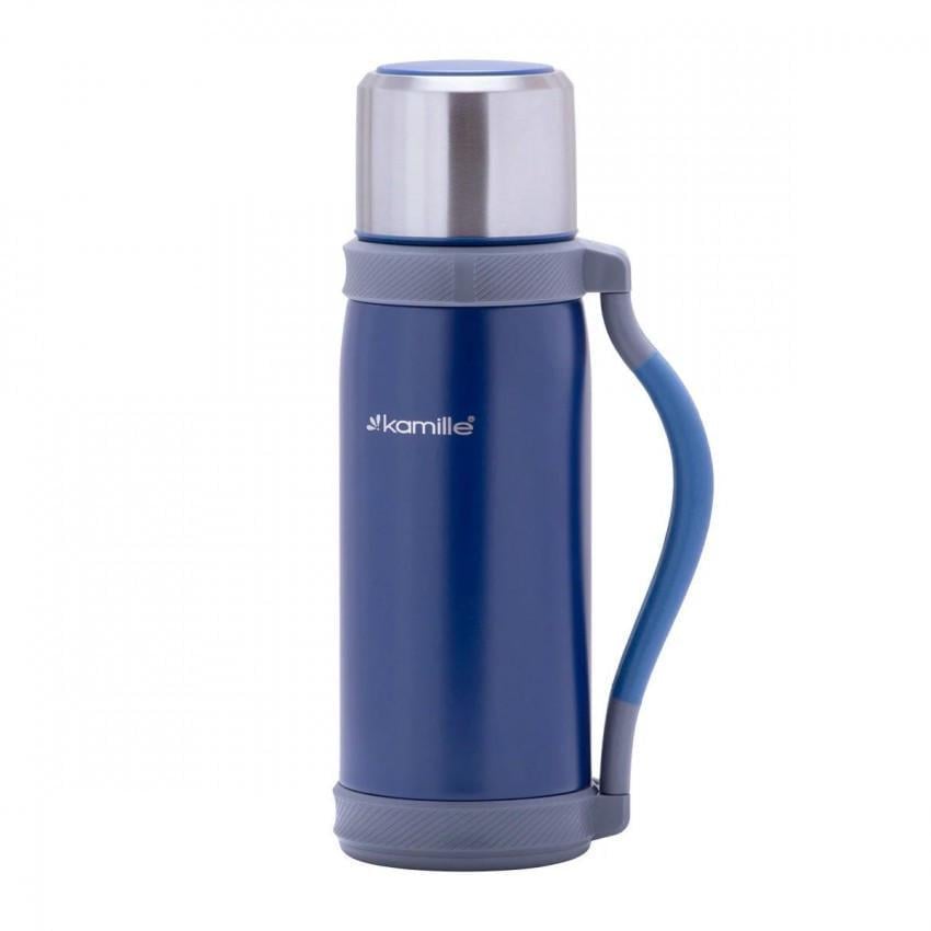 Термос Kamille КМ-2015 из нержавеющей стали 1200 мл Синий (1104353627)