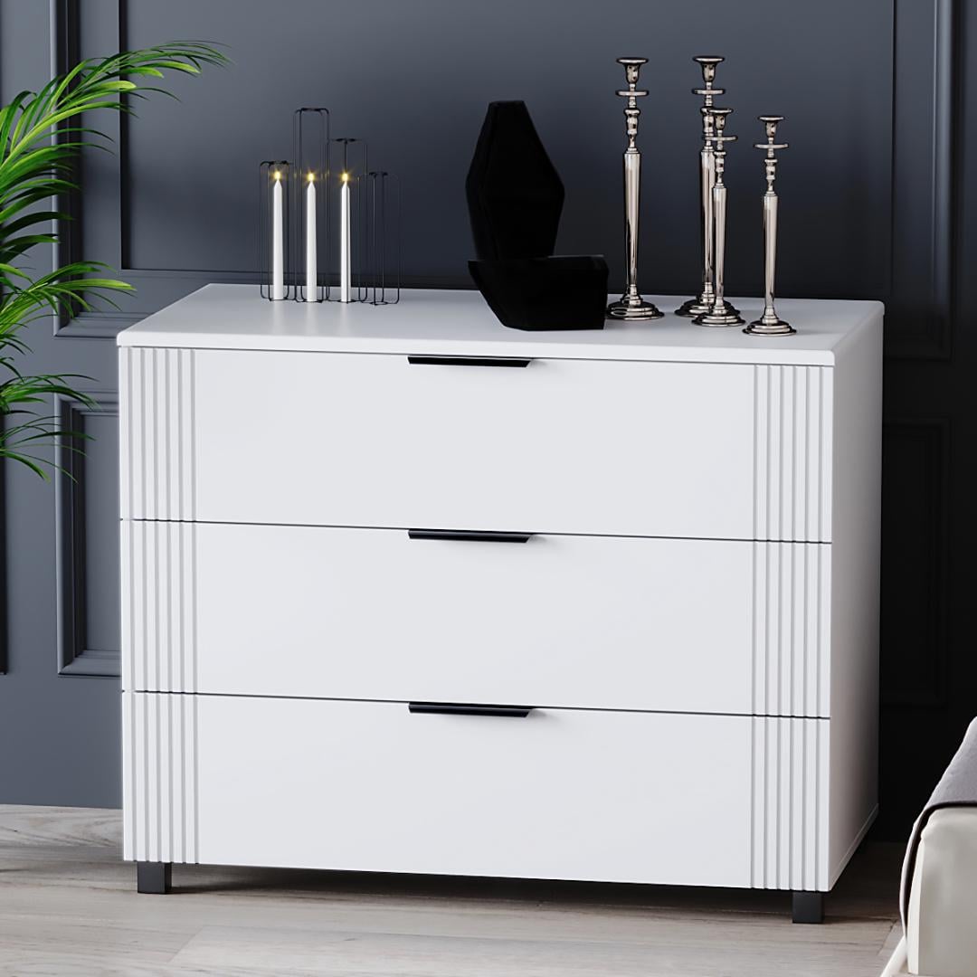 Комод Калифорния CL-610 МДФ 100х80х50 см Белый (01650)