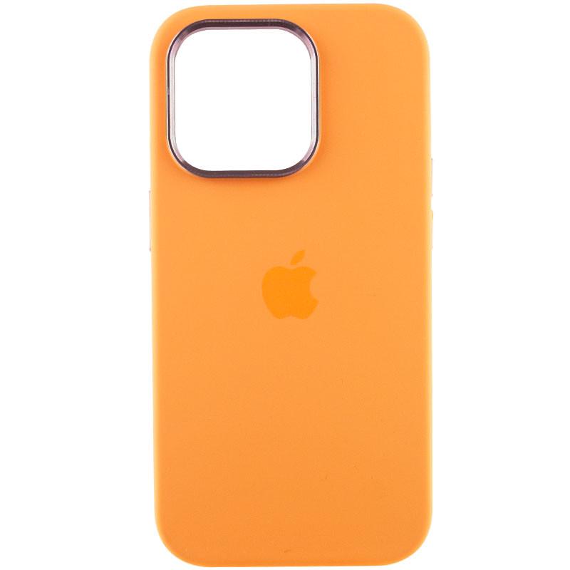 Противоударный чехол Silicone Case Metal Buttons (AA) для Apple iPhone 13 Pro Max (6.7") Оранжевый / Marigold - фото 2