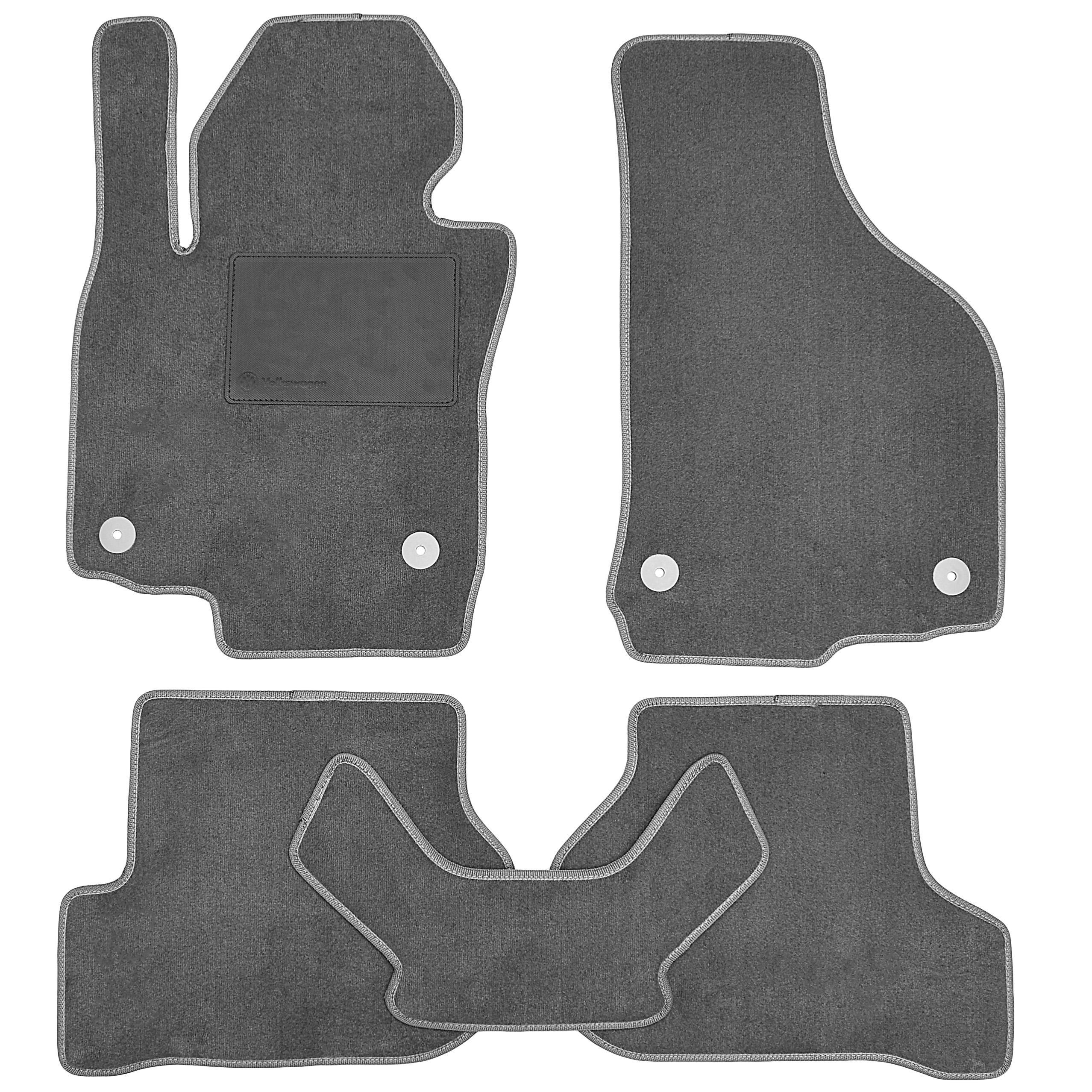 Коврики в салон для Volkswagen Golf VI '09-12 текстильные Серый (169251)