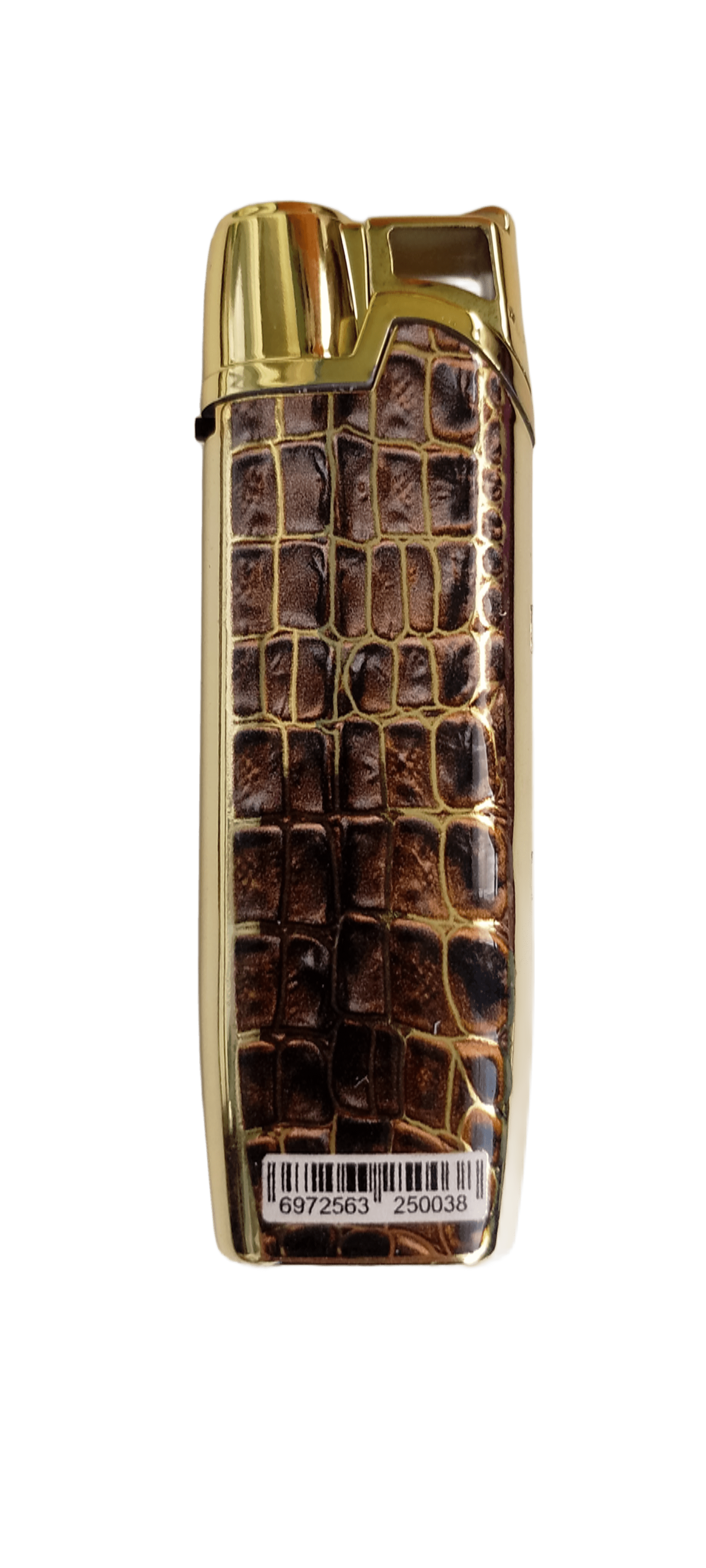 Зажигалка газовая карманная Турбо 607-2 металл Золотистый (4094С)