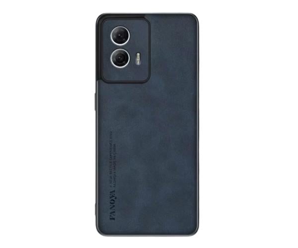 Кожаный чехол - накладка Fanoya для Motorola Moto G85 / S50 Neo Синий Кожаный чехол - накладка Fanoya для Motorola Moto G85 / S50 Neo Синий