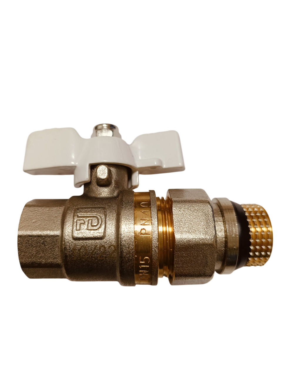 Кран шаровой со сгоном FADO S.r.l New PN40 15 ЗВ 1/2'' White (KA1W)