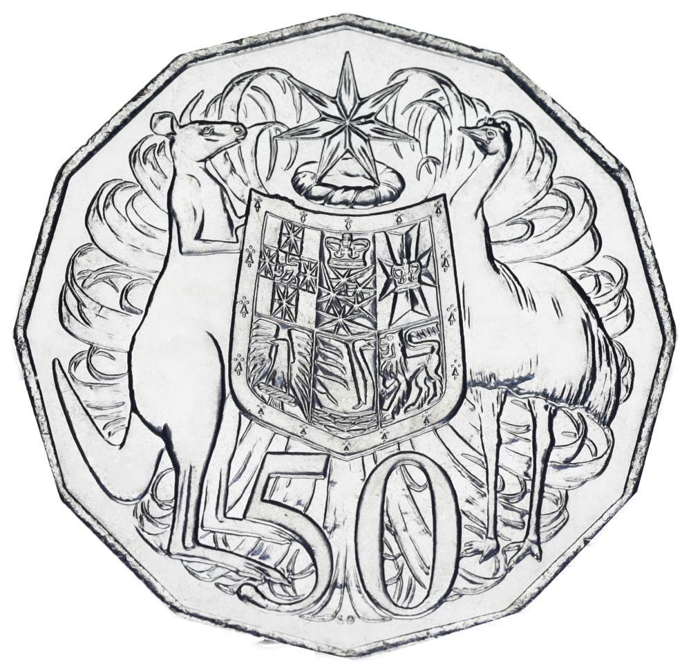 Коллекционная монета Австралия 50 центов 2024 UNC Чарльз/Карл III Charles III (М21041)