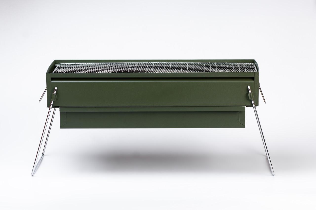 Мангал портативний складаний з решіткою 51,5x23x25 см (4056) - фото 2