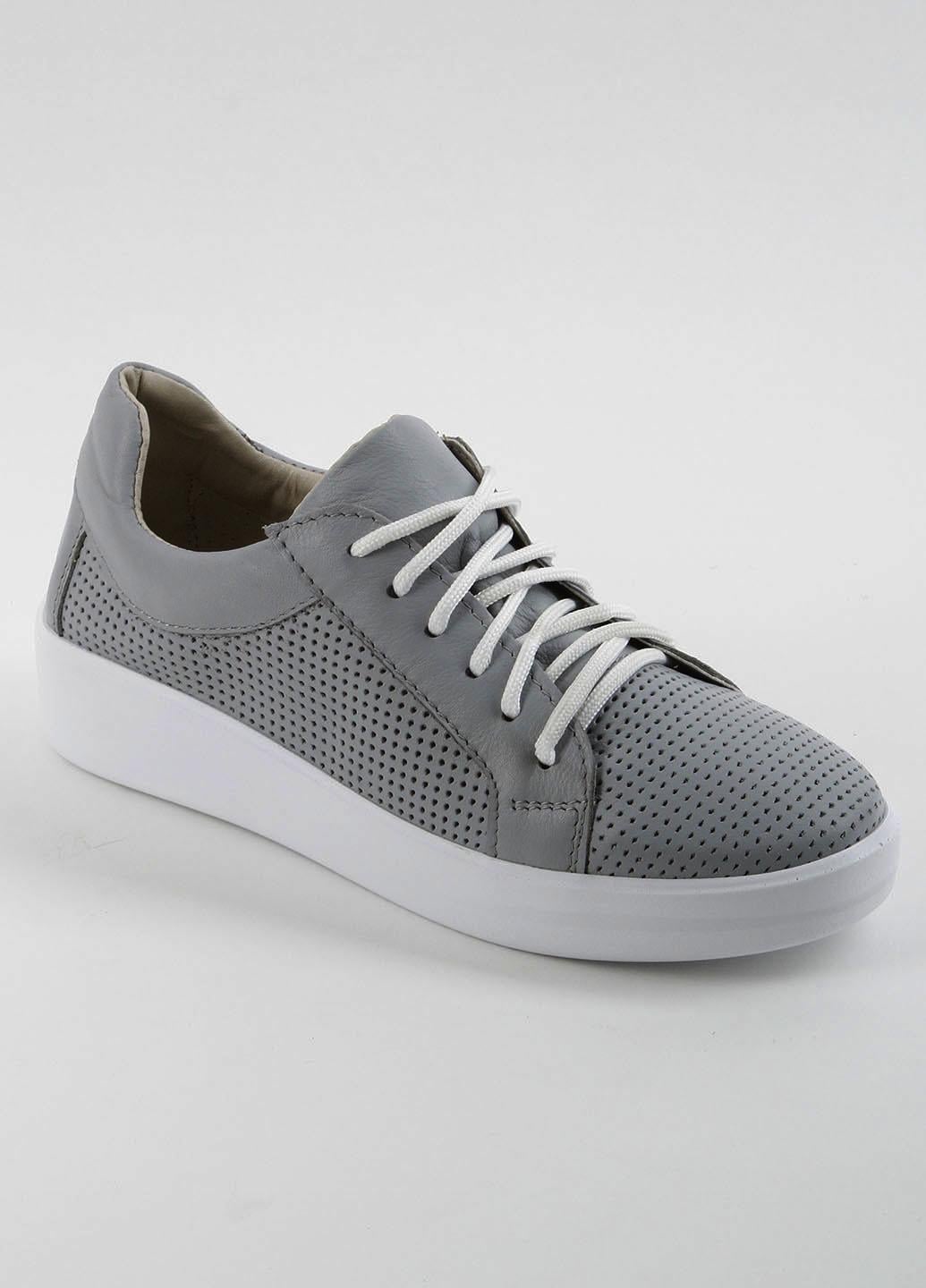 Кеды женские кожаные Fashion 801-2 339911 р. 40 Серый (339911_40)