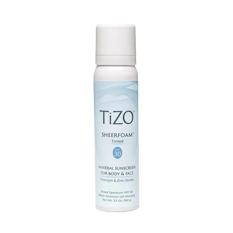 Пенка для лица и тела тонирующая TiZO SheerFoam Body & Face Tinted SPF 30 минеральная солнцезащитная 100 г (27828264)