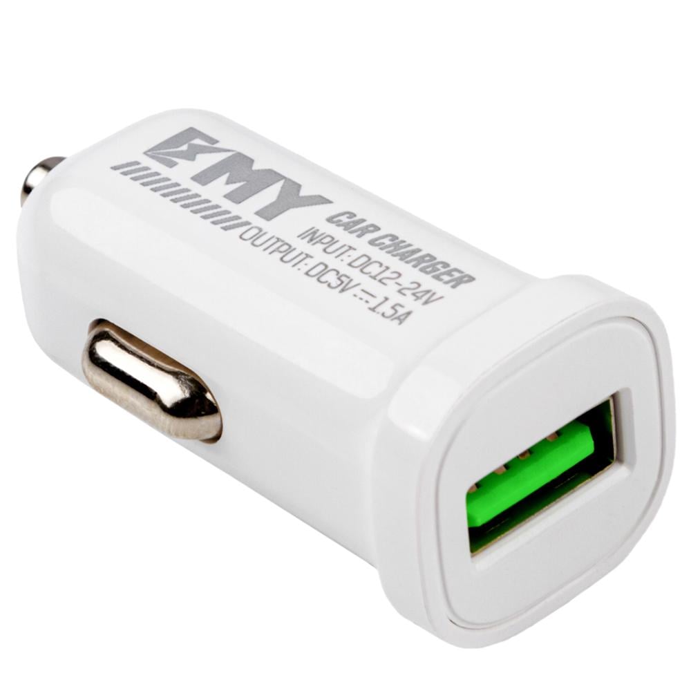 Автомобильное зарядное устройство Emy MY-10 1.5 А с кабелем Lightning White (MY-10-LW) Автомобильное зарядное устройство Emy MY-10 1.5 А с кабелем Lightning White (MY-10-LW)