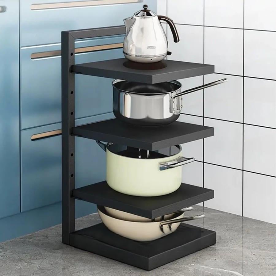 Кухонна полиця для зберігання каструль 3 рівня Kitchen shelf for storing pots (14250958)