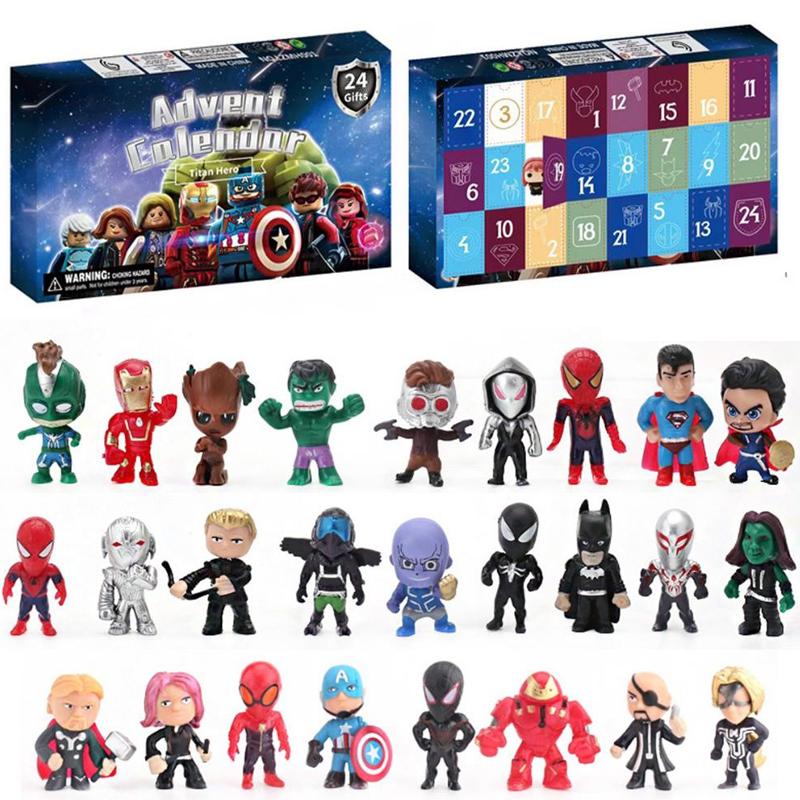 Набор детских игровых фигурок Адвент-календарь Avengers Супергерои 24 ед. (арт EPC15550M)