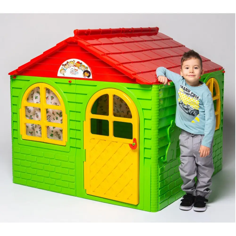 Домик для детей Gardentoys 129х129х220 см Зелено-красный (02550/3) - фото 2