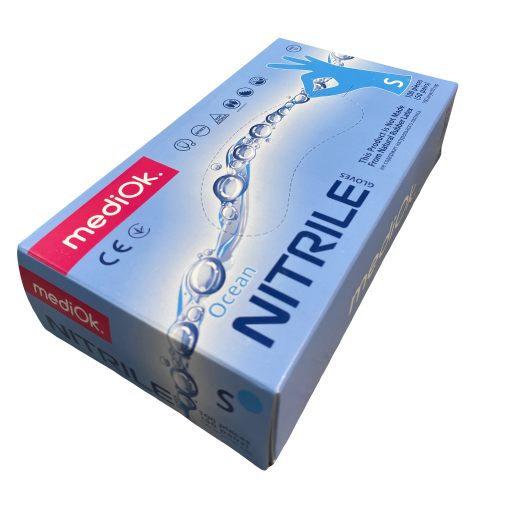 Перчатки MediOk нитриловые S 100 шт. Голубой (6-040404)