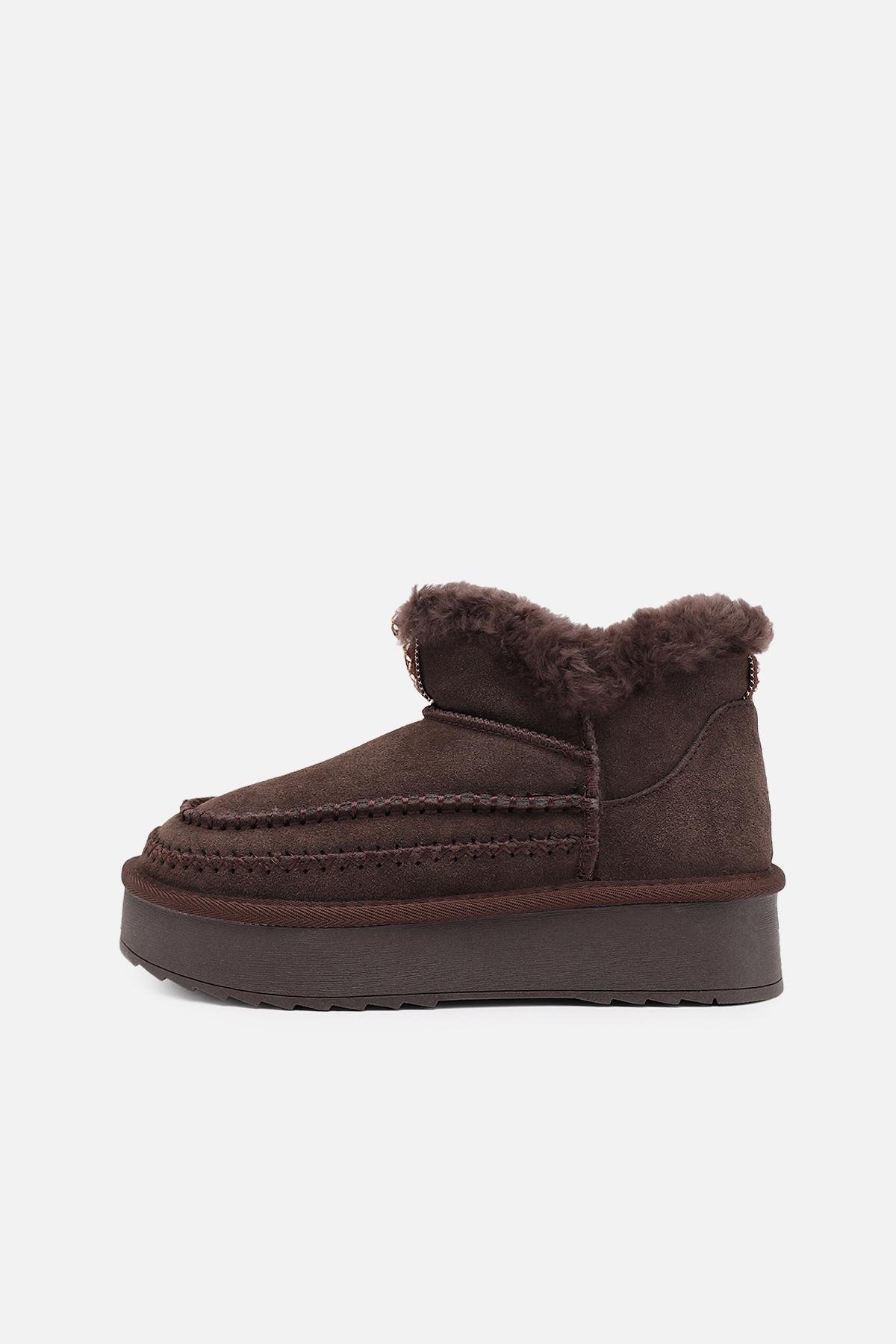 Угги женские цвет шоколад 38 ЦБ-00285572