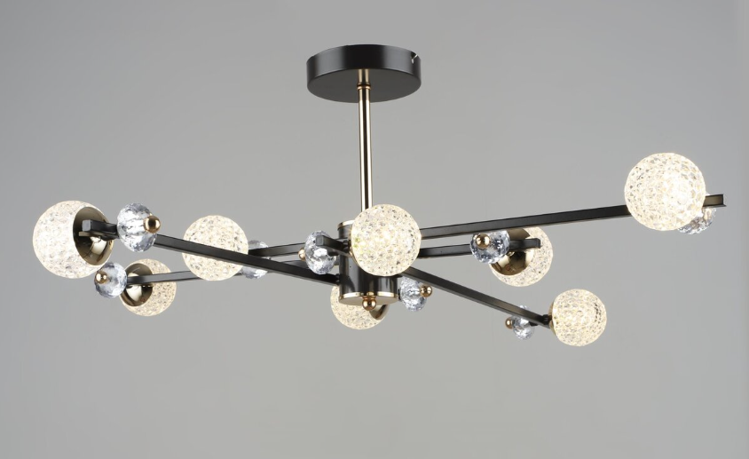 Люстра светодиодная Sirius B N6189/8 COFFEE+FGD 96W (B N6189/8) Люстра светодиодная Sirius B N6189/8 COFFEE+FGD 96W (B N6189/8)