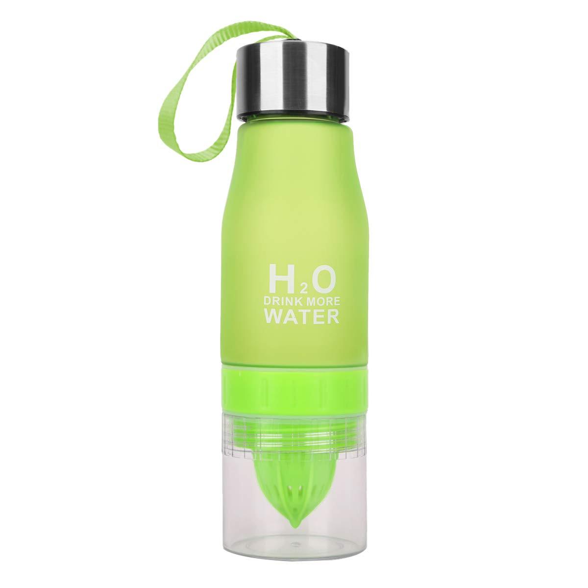 Бутылка для напитков с соковыжималкой H2O Drink More Water 650 мл Зеленый (1010077-Green)