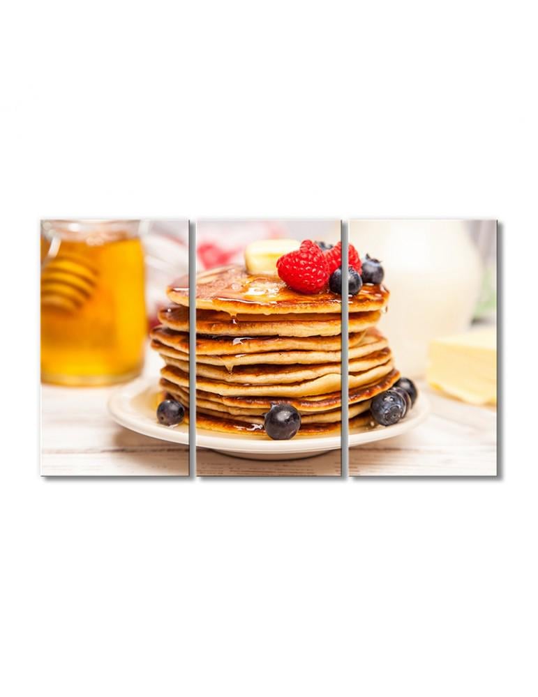 Картина модульная Панкейки 3 модуля 80x120 см