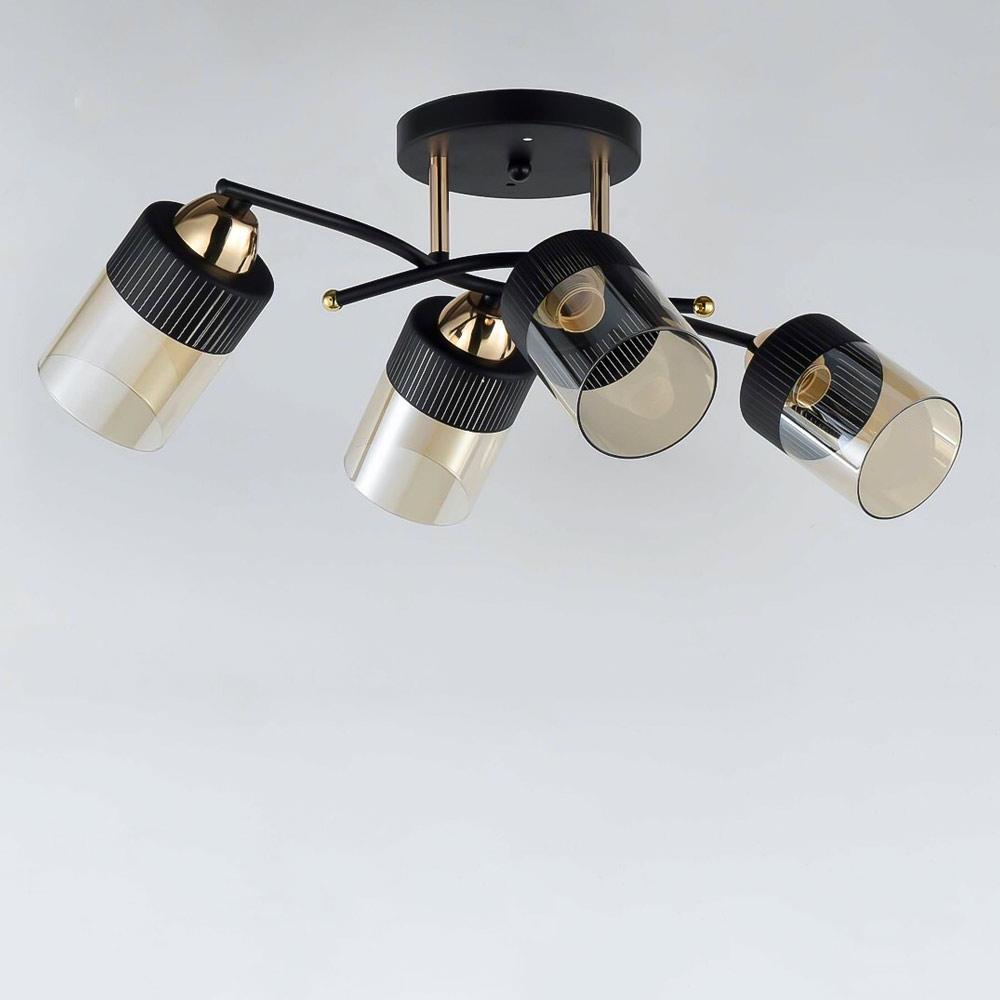 Люстра потолочная Light House SRS-19026/4 Черный с золотым