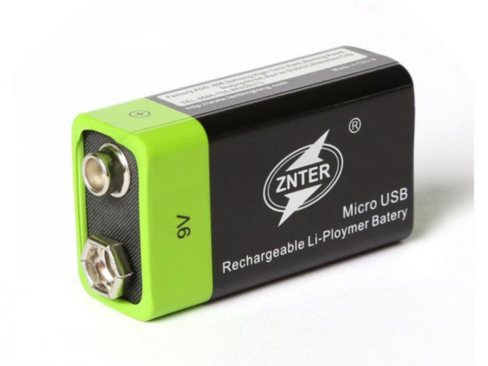 USB аккумуляторная батарея 9В Lipo S19 znter 400 mah