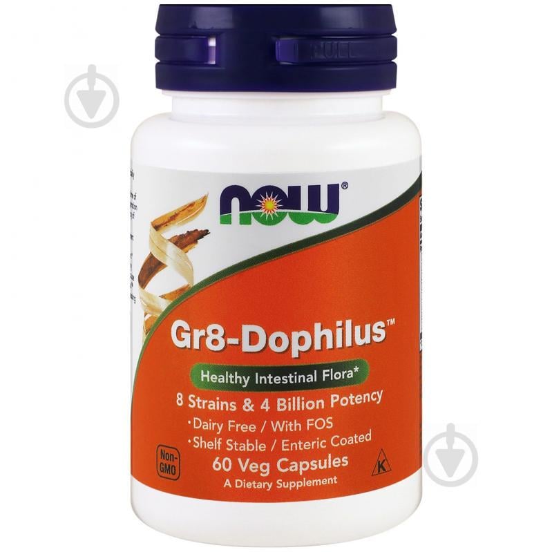Пробіотики для покращення шлункового тракту Now Foods Gr8-Dophilus 60 гелевих капсул (NF2912)