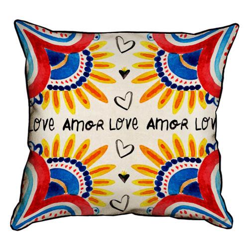 Подушка інтер'єрна з мішковини Amor Love 45х45 см (45PHB_22L002)