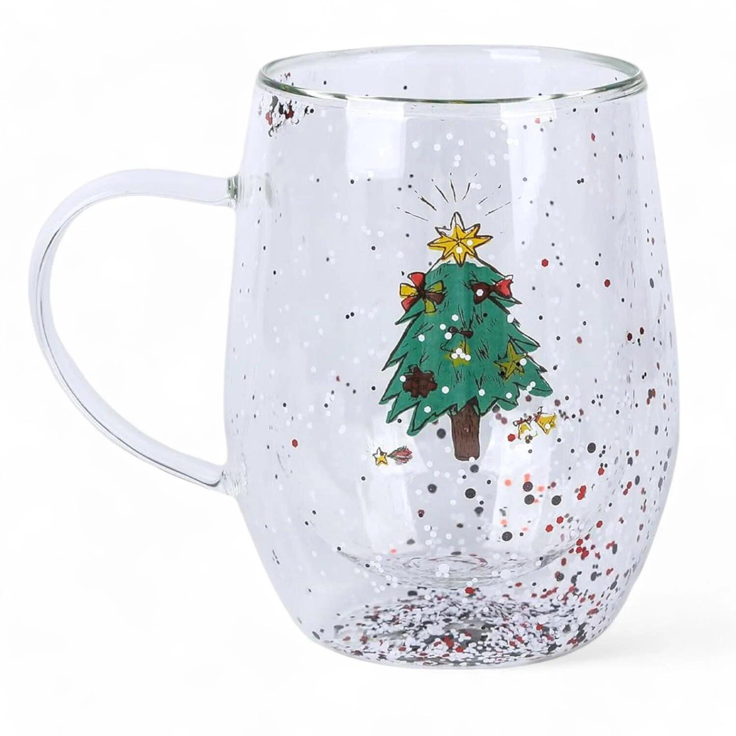 Чашка з подвійною стінкою Stenson Christmas Tree №1 350 м Прозорий (R32791)