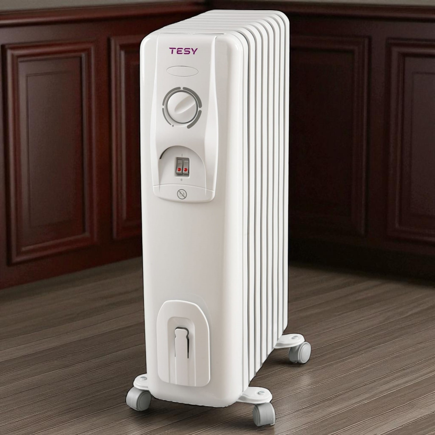 Обогреватель для дома масляный электрический напольный TESY 301761 2000 Вт Белый (301761) - фото 6