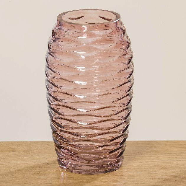 Ваза стеклянная Гранд Презент Варио горизонт 20 см Лиловый (1010049-1)