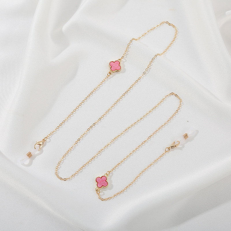 Цепочка для очков с цветками 10 9579 Розовый (4506443)