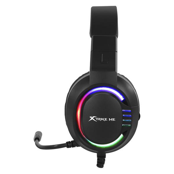 Наушники игровые Xtrike ME Gaming RGB Backlight GH-405 3,5 мм/USB с микрофоном и LED RGB подсветкой проводные Black (48690) - фото 2 Наушники игровые Xtrike ME Gaming RGB Backlight GH-405 3,5 мм/USB с микрофоном и LED RGB подсветкой проводные Black (48690) - фото 2
